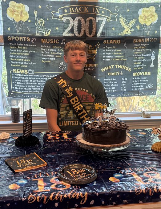 Sebastian at his 18th birthday